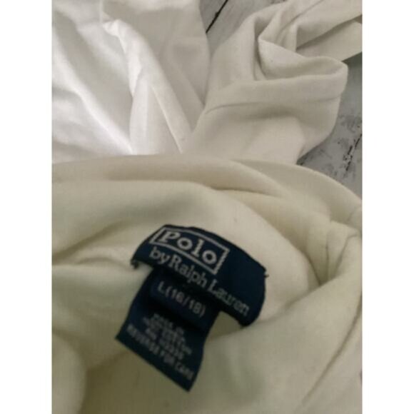 acubi mermaidcore fairycore Polo Ralph Lauren Turtleneck Knit Sweater White XL - Picture 5 of 5